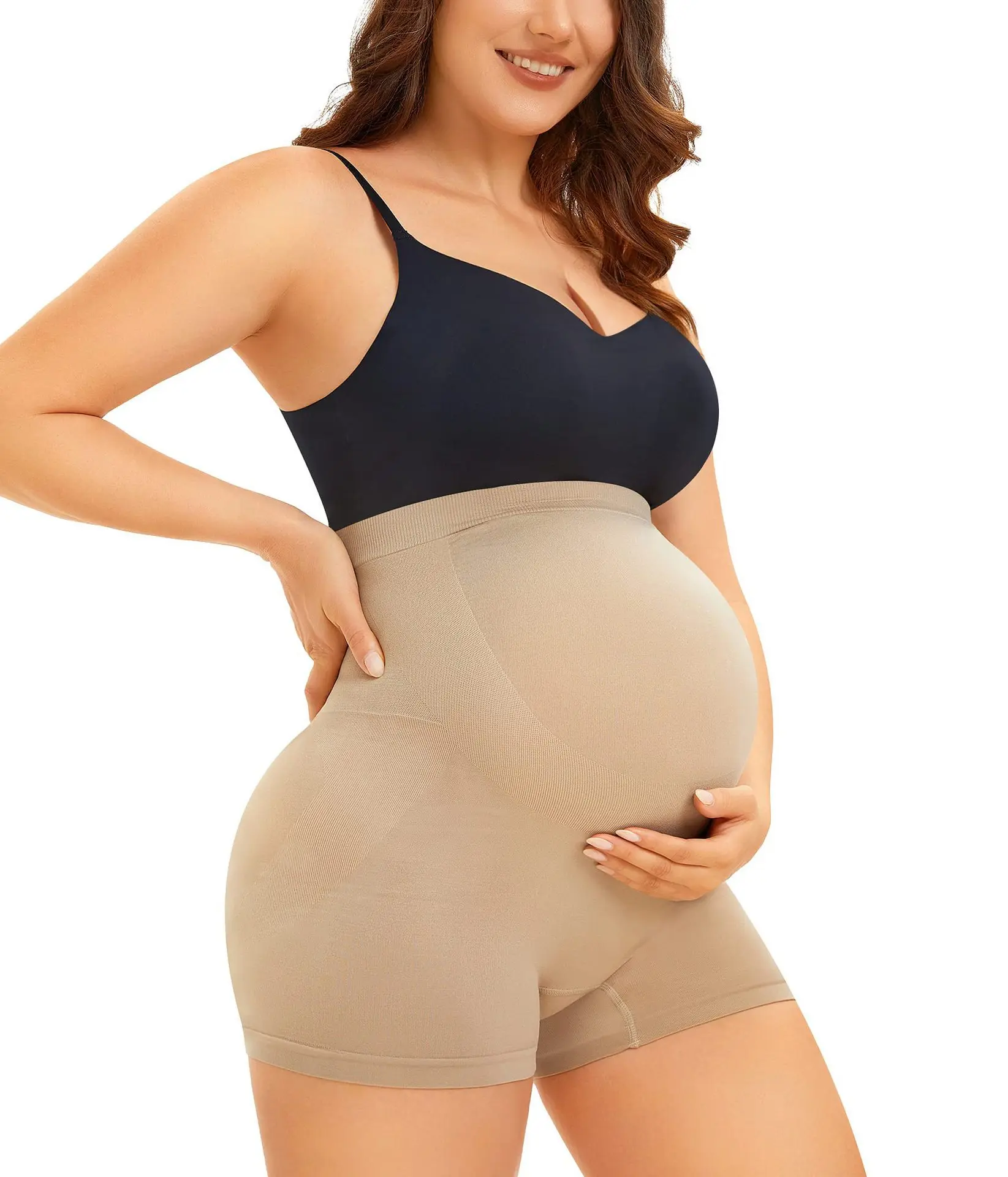 Body Shaping Pregnant Women's Pants High-end Elastic Waist TintingTinting Thigh Slim-fit Shaping Pregnant Women's Pants