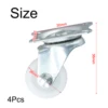 Parts Swivel Casters 250G 4/12pcs Bearing Wheels Mount Ball Stroller Wheel White/silver With Rubber Warehouses 1