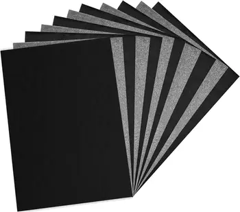 Formato A4, 30 pezzi, trasferimento, carta carbone, modelli di disegno di colore nero