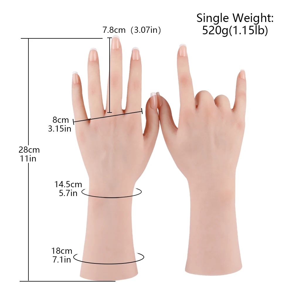 Realistic Silicone Female Hand Model Artificial Woman Hand Mode Mannequin  With Blood Vesse For Hand Fetish Model Manicure Tools - Breast Protheses -  AliExpress