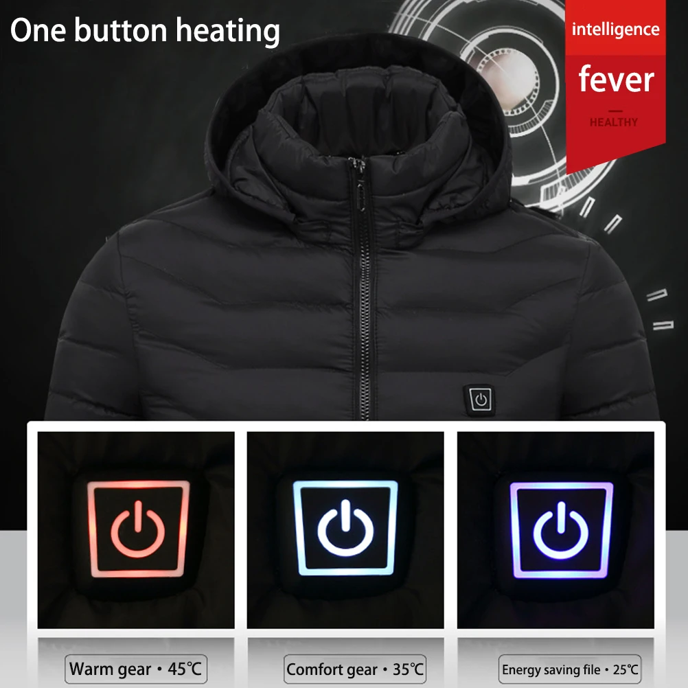 8 Zone Heated Jacket 8 Zone Heated Jacket USB Electric Hoodie Winter Warming Coat USB Electric Hoodie