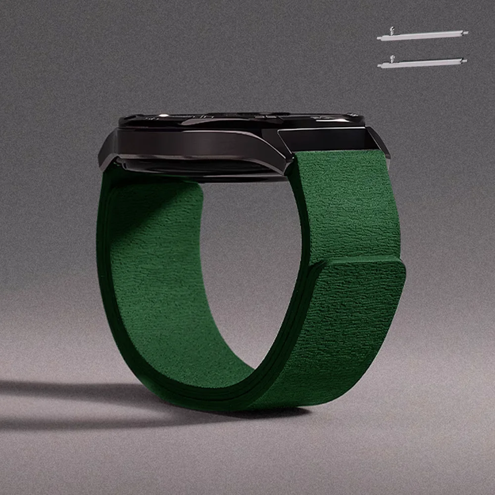 Lychee Pattern Magnetic Loop Silicone Strap - Elegant 18mm/20mm/22mm Band
