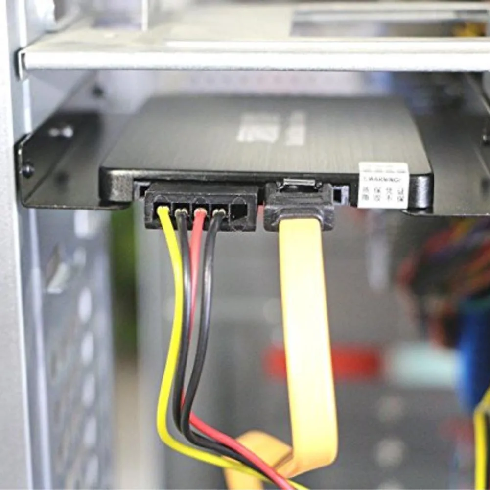 PC 하드 드라이브 거치대 지지대, 2.5 인치 SSD HDD-3.5 인치 금속 마운팅 어댑터 브래킷, 도크 하드 드라이브 HDD SSD 인클로저