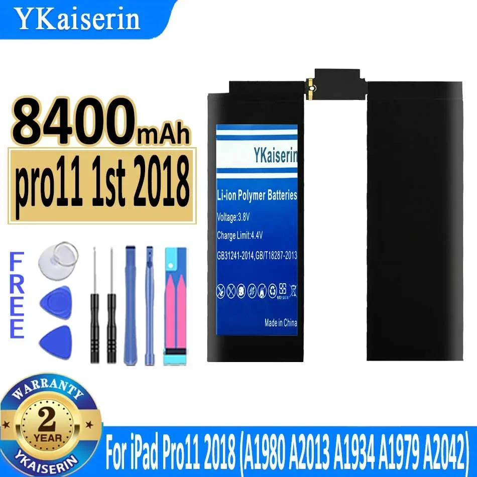 

Аккумулятор ykaisсеребрин Pro11 1-й 2-й 3-й для IPad Pro 11 2018 A1980/A2013/A1934/A1979/A2042 2020/A2228/A2230/A2231 2021
