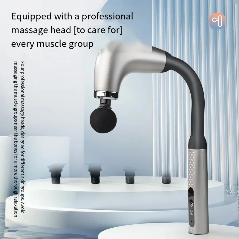 Electric Portable Fascial Massage Gun Upper Lower Back Muscle Relaxation Percussion Pistol Massager Fascia Gun Christmas Gift