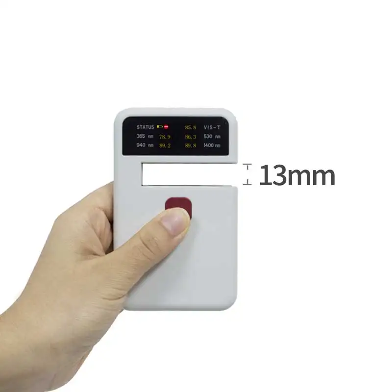 Portable Transmittance Tester CT-25, UV, VL, IR Transmittance Meter, 365nm/530nm/1400nm, suitable for solar film, optical glass, 2