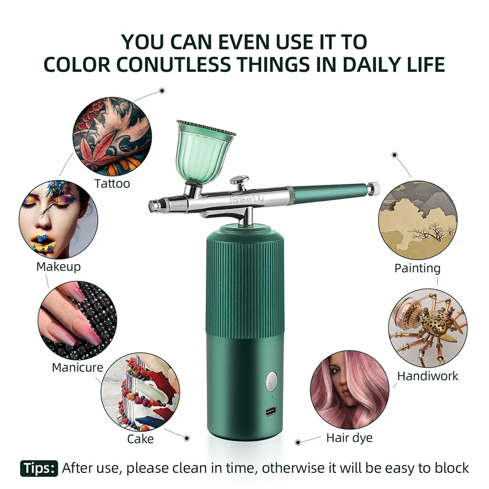 Electrostatic Makeup Nail Art Paint Sprayers Air Brush Kit Airbrush With  Compressor Set - AliExpress