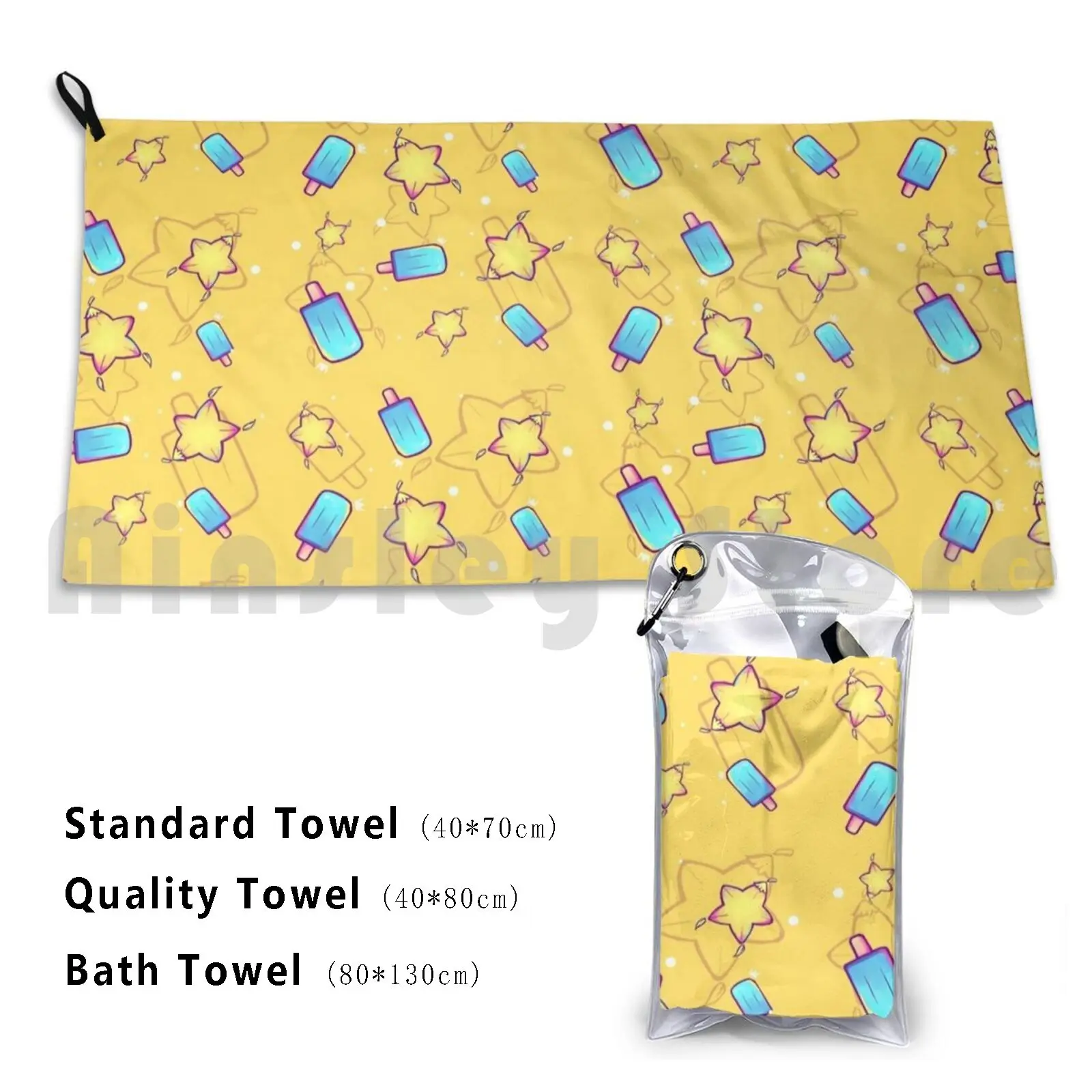 Kingdom Hearts Seasalt E Paopu Pattern Telo Mare Asciugamano Di Qualità Ad Asciugatura Rapida Kingdom Hearts Pattern Kh Sea Salt Ice