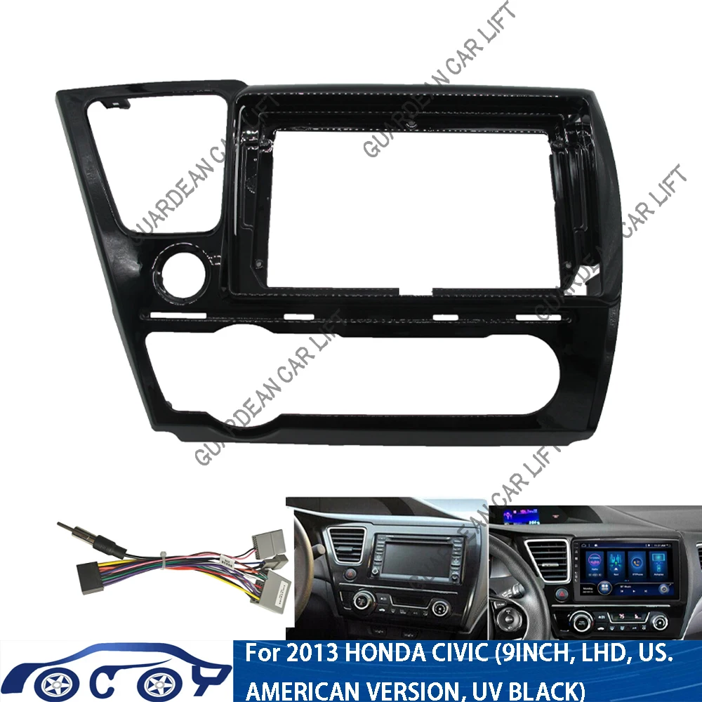 

9 дюймов для США HONDA Civic LHD 2013 + автомобильное радио стерео Android MP5 плеер 2 Din головное устройство Fascia панель Корпус рамка Крышка приборной панели