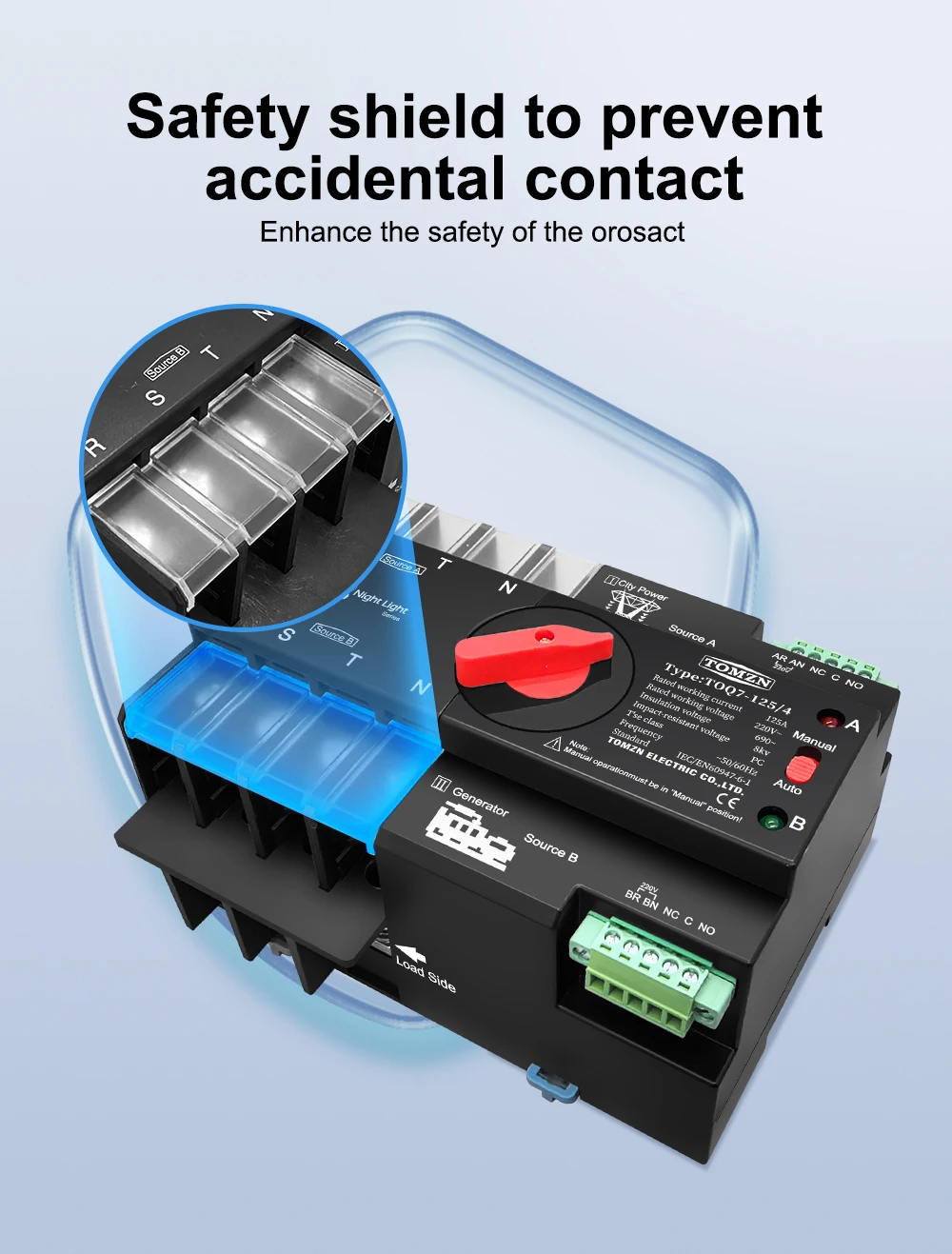 ATS TOQ7 Transfer Switch for 3-Phase Systems