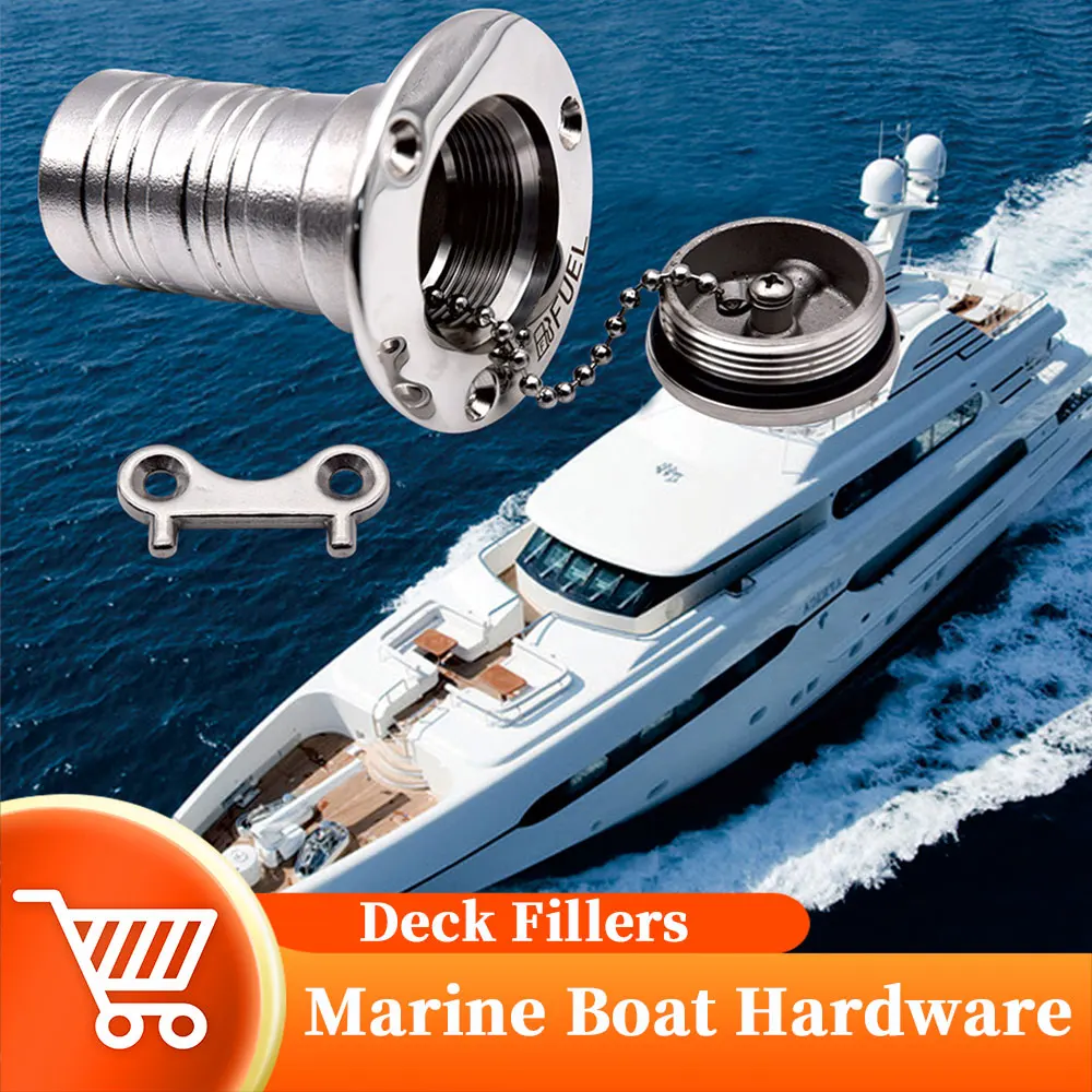 Marine Boat Hardware Deck Filler Fuel Water Waste Diesel Gas Key Cap 1.5 "/2" Acciaio Inossidabile 316 Per Accessori Per Barche Yacht
