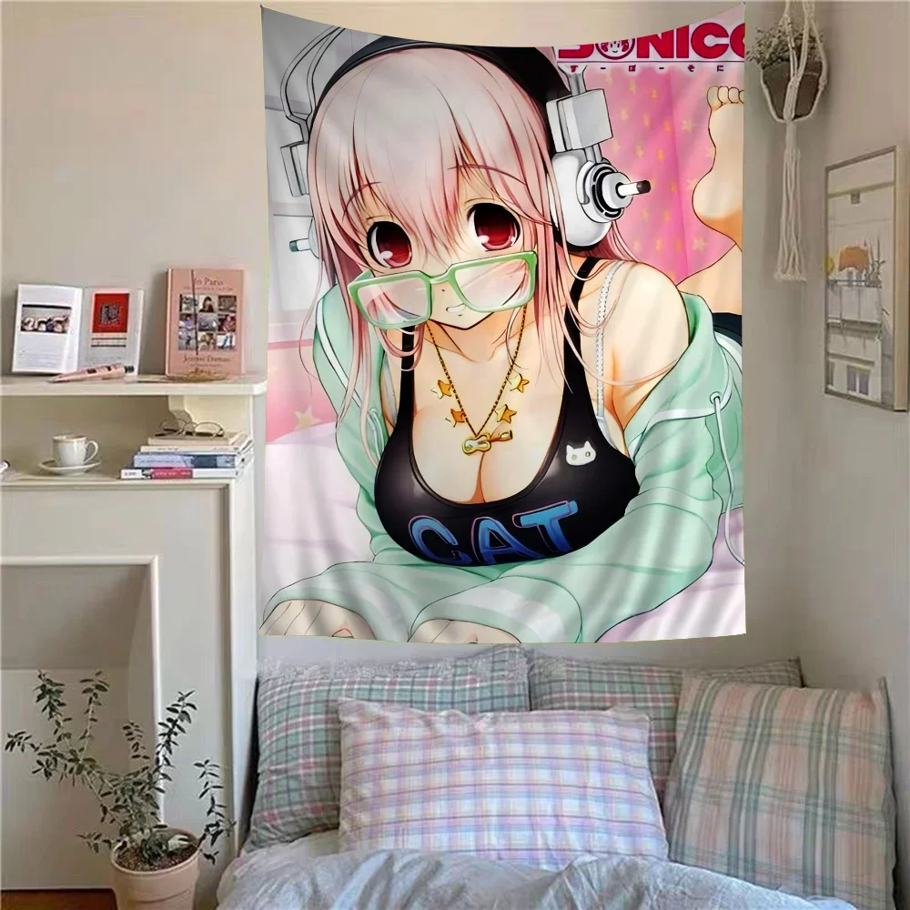 VIKAMA Supersonic Girl Anime-Wandteppich, ästhetisches Wandbehang, Comic-Wandkunst, geeignet für Schlafzimmer, Wohnheim und Heimdekoration – Detail 14