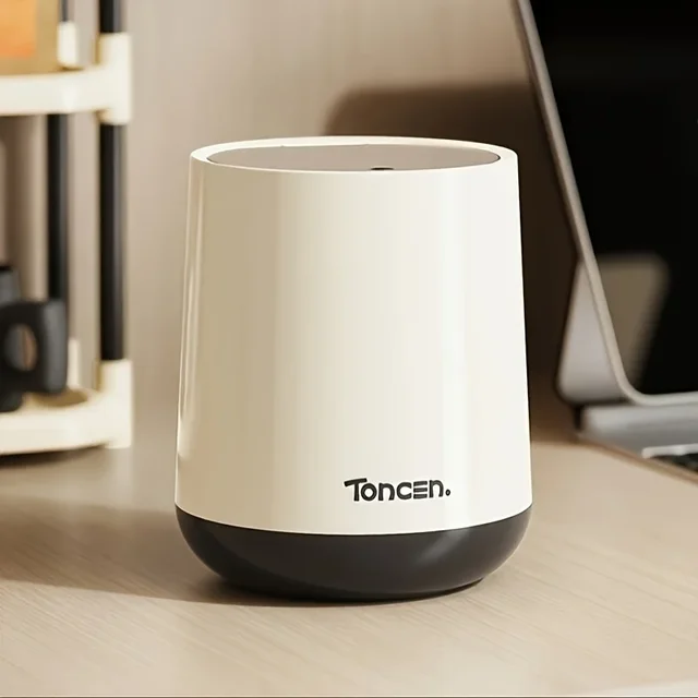 Mini Desktop Trash Can A Stylish Removable Small Garbage Can Plastic Trash Bin Press Up High Appearance Value Trash Can with Lid 4