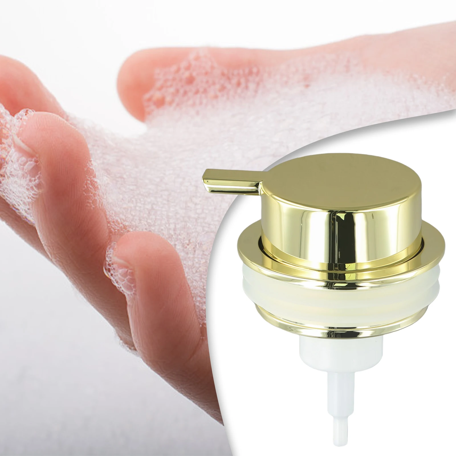 

Brand New Bathroom Accesories Push Pump Head Hotel Hand Body Wash 10.7x8cm 1CC Volume Press Pump Soap Dispenser