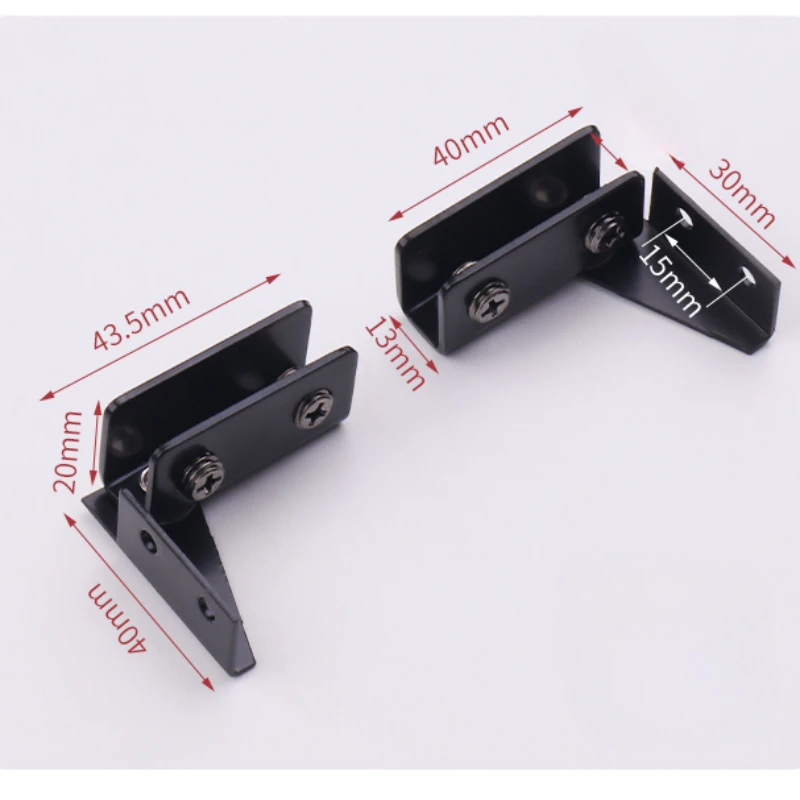 Door hinges Stainless steel hinges 2Pcs Non-perforated Glass door hinge Display cabinet Wine cabinet Rotating shaft Glass clips Furniture door hardware