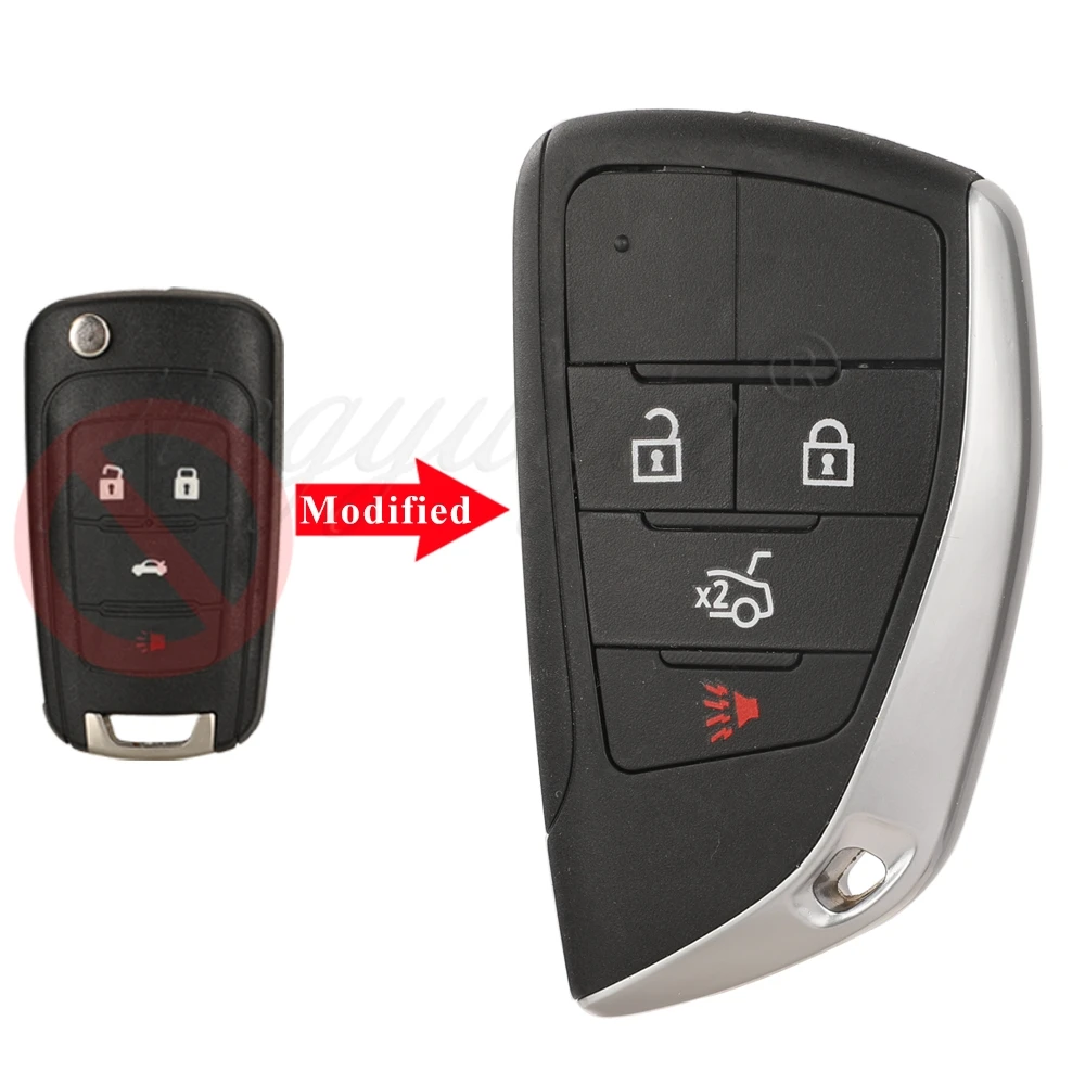 thumbnail image 1 of Jingyuqin - Carcasa para llave de coche con mando a distancia modificada para Chevrolet Cruze Epica Lova Camaro Orlando Trax Impala Equinox Malibu Sonic, 1 of 5