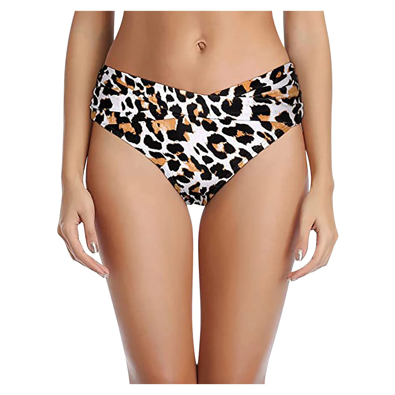 Women's Various Patterns Classic High Quality Low Waist Ruched Bikini Panties Fashionable Summer Thin Comfy Swimsuit Briefs