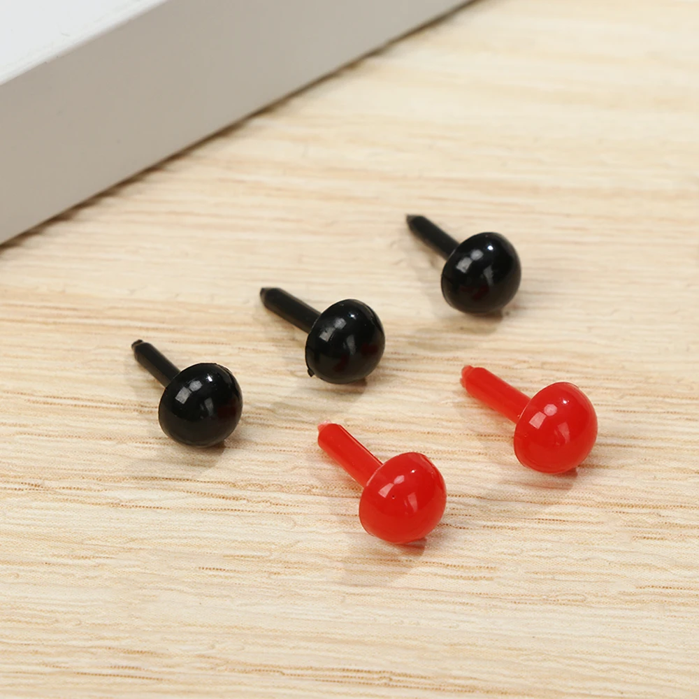 100Pcs Safety Oval Nose Plastic Stuffed Doll Eyes 3mm/4mm/5mm/6mm Plush Doll Eyes Safety Round Nose Animals Noses Accessories