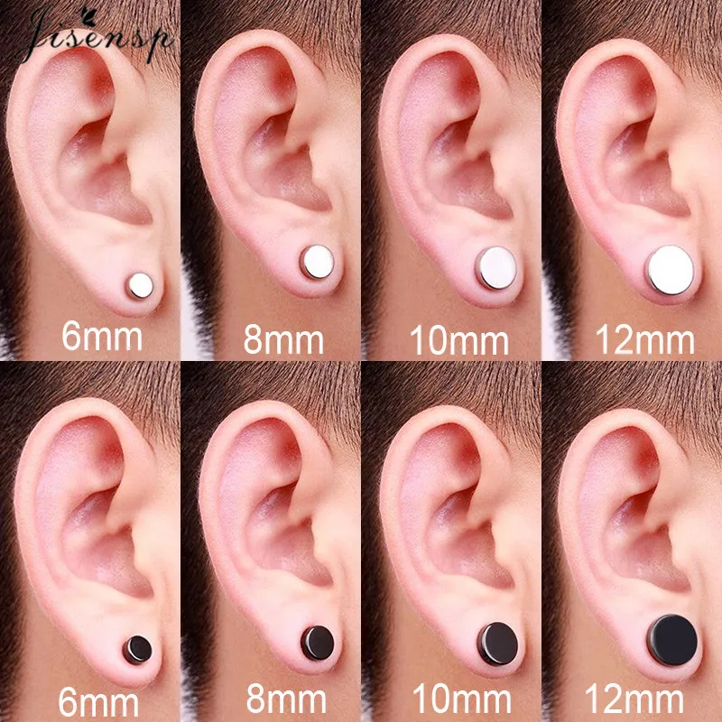 Juego De Pendientes De Acero De Titanio Para Hombre, Aretes Con Imán  Magnético Fuerte, Sin Perforación, Joyería Redonda, Regalo Para Novio, 1  Unidad - Pendientes De Broche - AliExpress