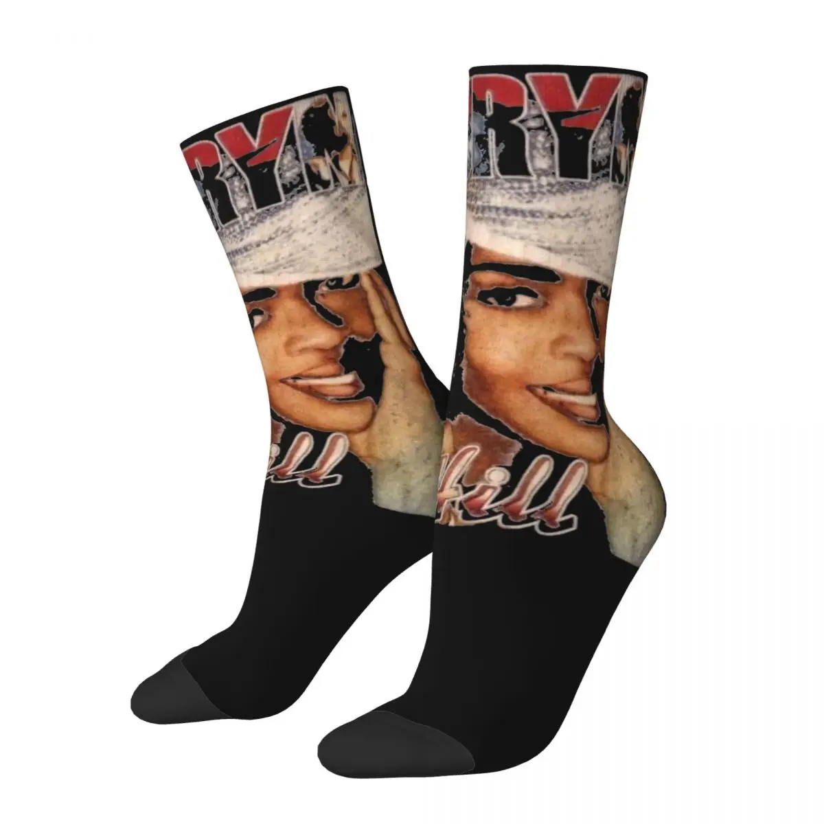 

Vintage Lauryn Hill Singer Bootleg Merch Crew Socks Compression Cool Rapper Sport Long Socks Cute for Men's Best Gift Idea