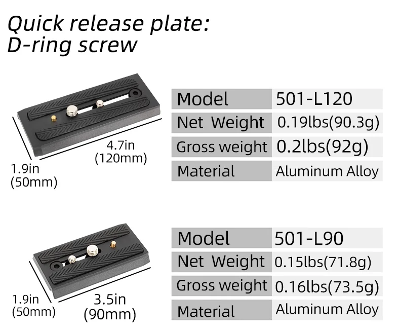 Description Picture 5 of itemManfrotto plate 501-L90A Digital Camera Sliding Quick Release Plate  For Manfrotto Tripod head 501HDV 503HDV 701HDV MH055M0-Q5