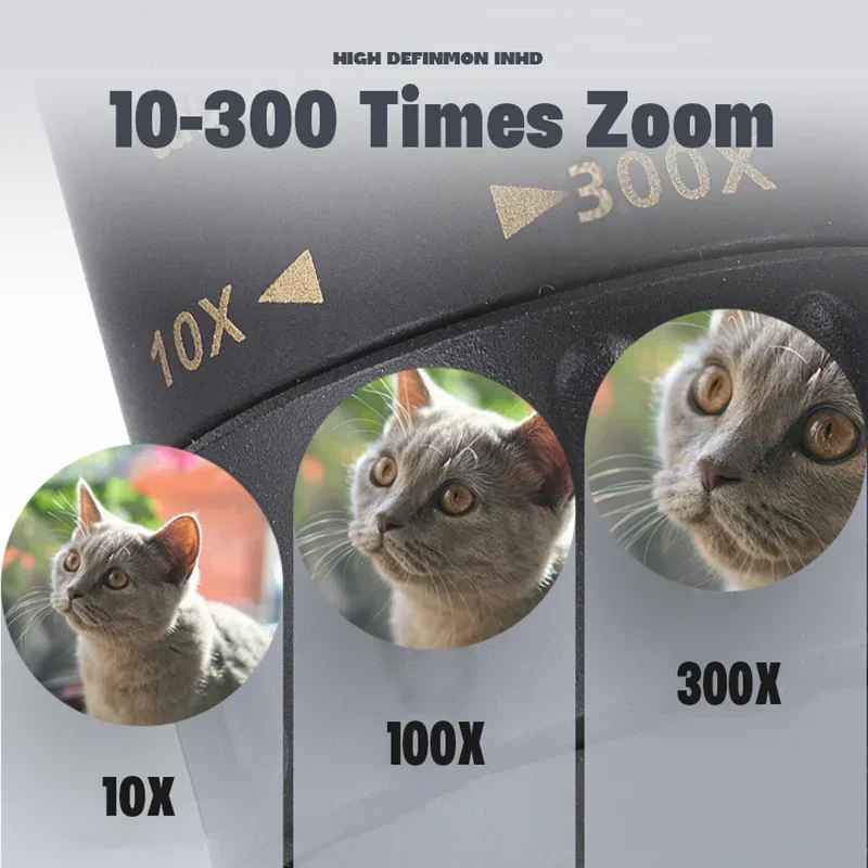Military Metal 10-300X Zoom HD Powerful Binoculars Long Range Portable High Quality Professional Telescope Monocular for Hunting 4