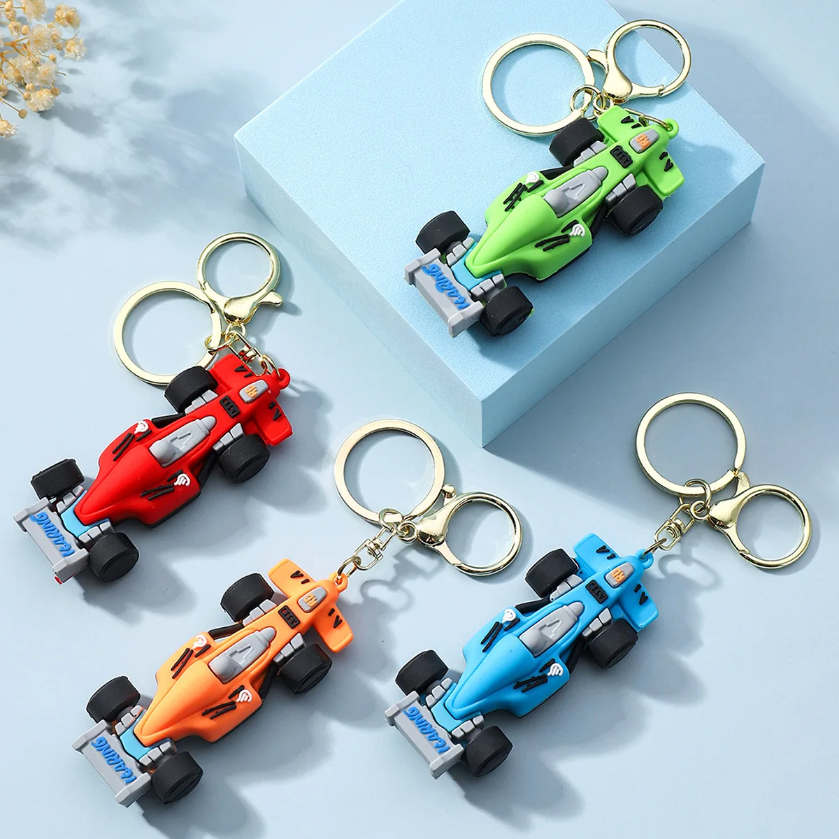 まーおすすめアクセサリーセット keychain racer F1 Keychain Zinc Alloy Metal Formula Car Key