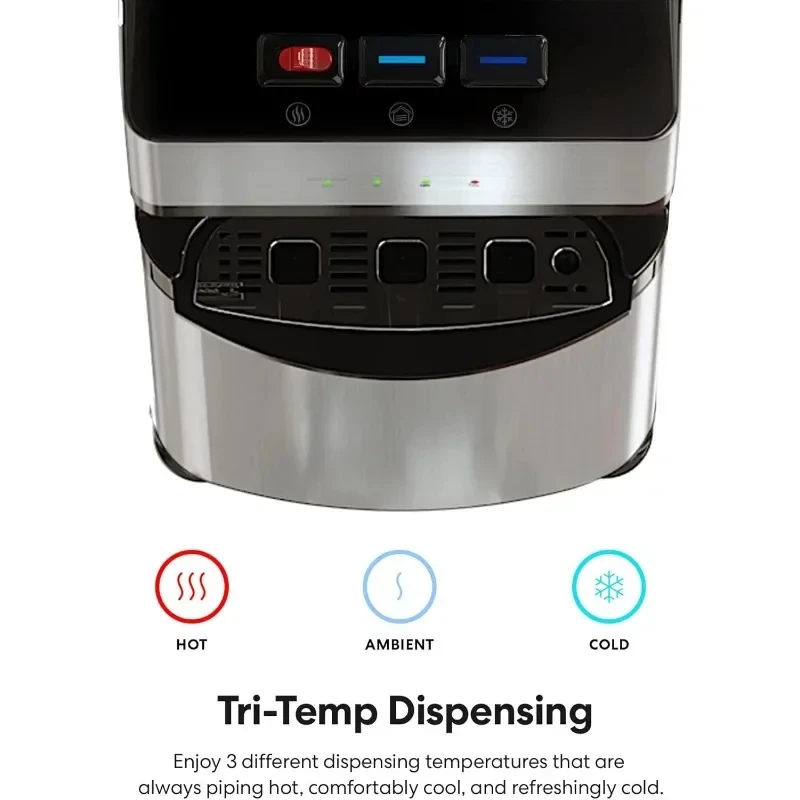 Self Cleaning Bottom Loading Water Cooler Water Dispenser Limited Edition 3 Temperature Settings-Hot Cold Cool