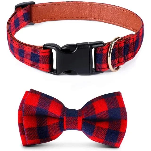 Adjustable Plaid Dog Bow Tie Cat Bowtie Soft Pet Neckwear for Small Medium Dogs Puppy Chihuahua Best Gift Idea 6