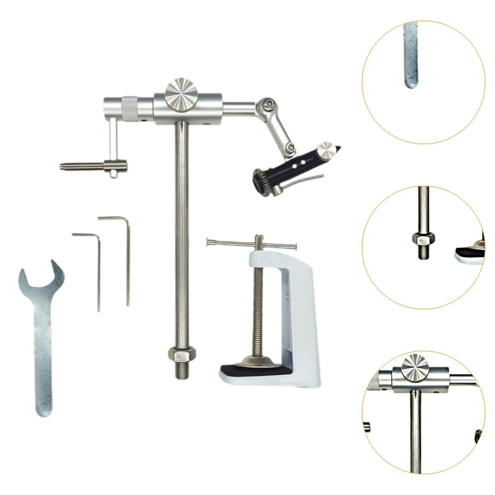Rotary Fly Tying Vise with 360° Rotation DIY Lure Maker Fishing Tying Tool 5