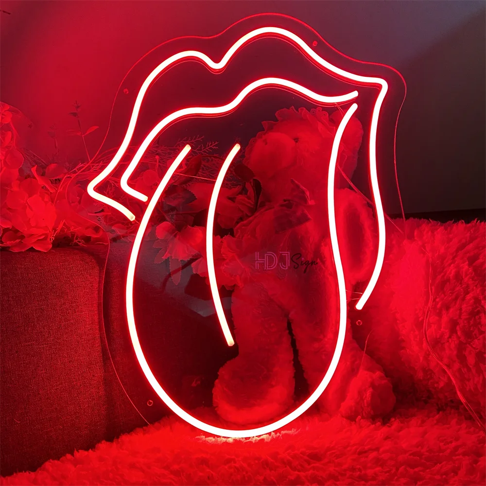 

Neon Led Sign Mouth Visual Love LED Night Lights USB Sign Wedding Bar Decoration Boardsign Neon Lights Bedroom Wall Party Decor