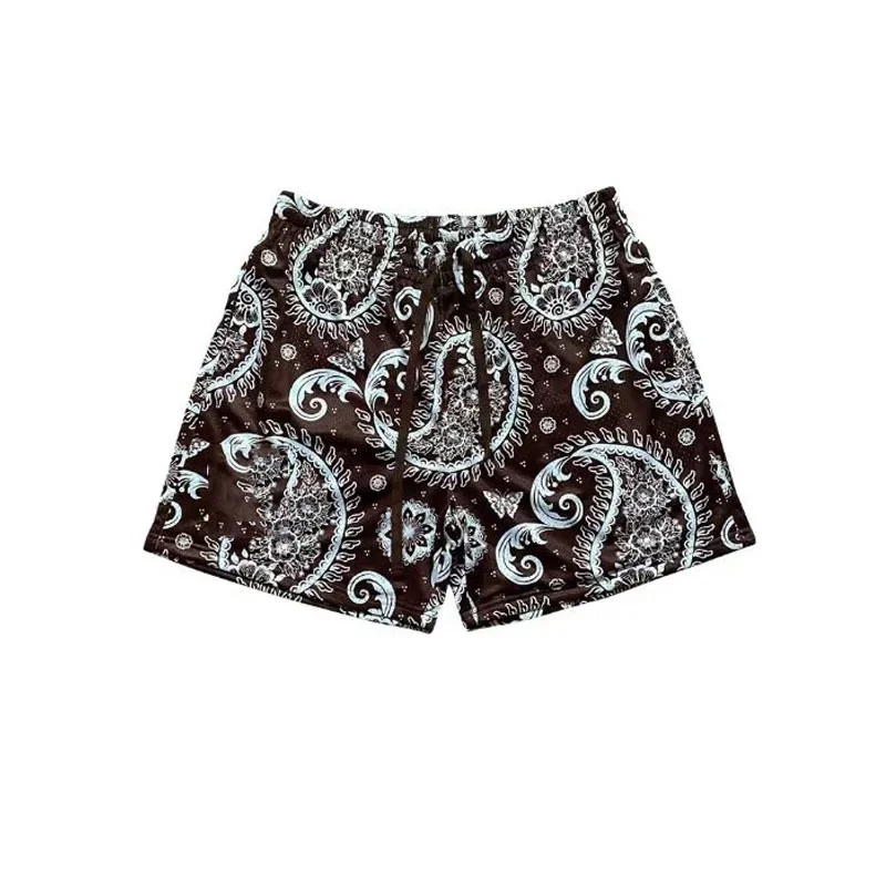 New American Style Sports Shorts Basketball Net Eye Quick Dry Breathable Running Beach Fitness Four-Quarter Shorts