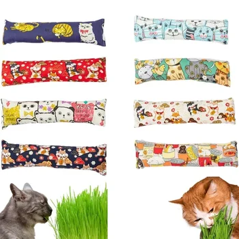 Catnip Kicker Pillow Toys Interactive Cat Kicker Chew Gift Toy Bite Resistant Catnip Toy for Kitten, Catnip Filled Cartoon Mice 1