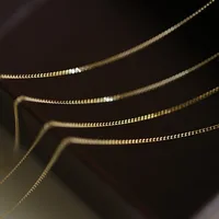 Collier chaîne Simple en argent Sterling 925 plaqué or 14K pour femmes, bijoux polyvalents de tempérament à la mode 3
