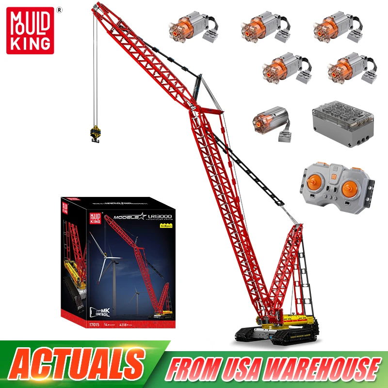 Mould King 17015 Technical Car Toys The RC Crawler Crane LR13000 Building Block Assembly Truck Brick Set Kids Christmas Gift