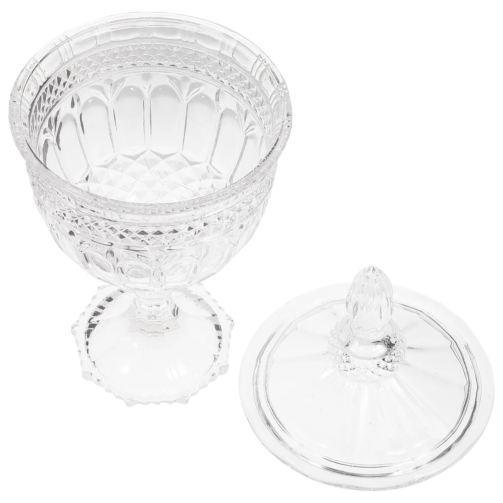 Transparent Glass Sugar Jar With Lid Storage Container Candy Box Home Decor Biscuit Barrel Kitchen Accessories Storage Bottles 3