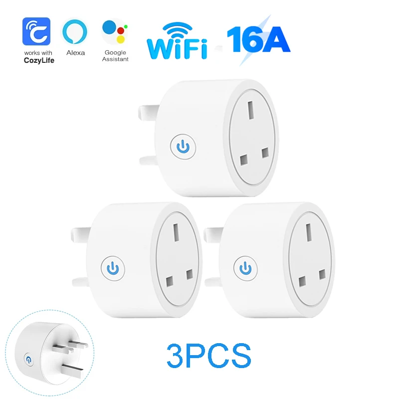 Voice-Controlled Smart UK Socket with Remote and Timed Switch Control