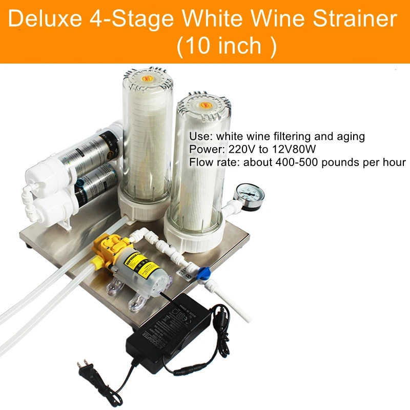 White wine and fruit wine filter to promote aging and ripening of to remove off-flavors filter impurities