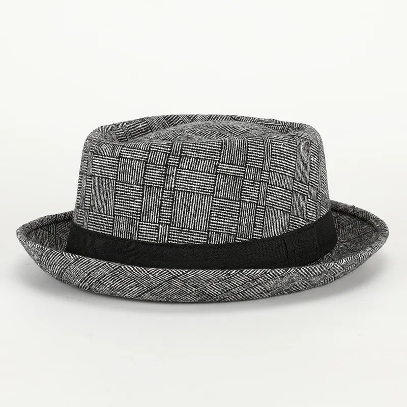 Classic Pork Pie Bowler Hat Panama Flat Fedora Jazz Cap Unisex Heisenberg Style 2