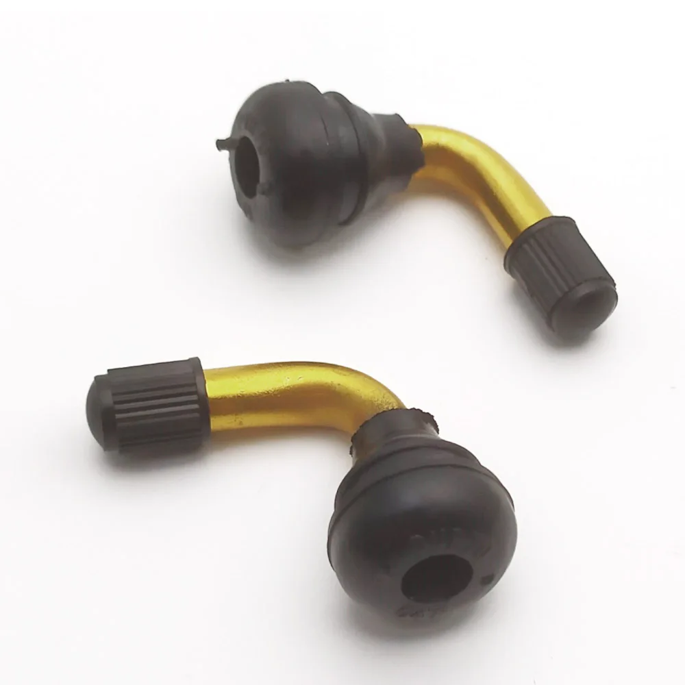 2pcs Motorcycle Tubeless Tire Valve Stems Right angle 90 degrees For