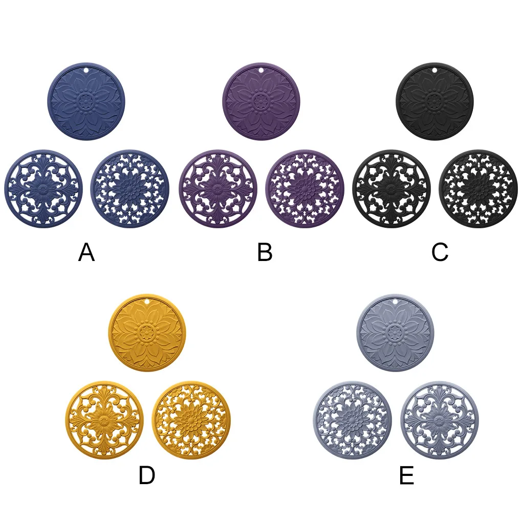 

Набор из 3 предметов, коврик для горшка, силиконовый полый коврик для мелочи, противоскользящий кухонный коврик для кастрюли, серый