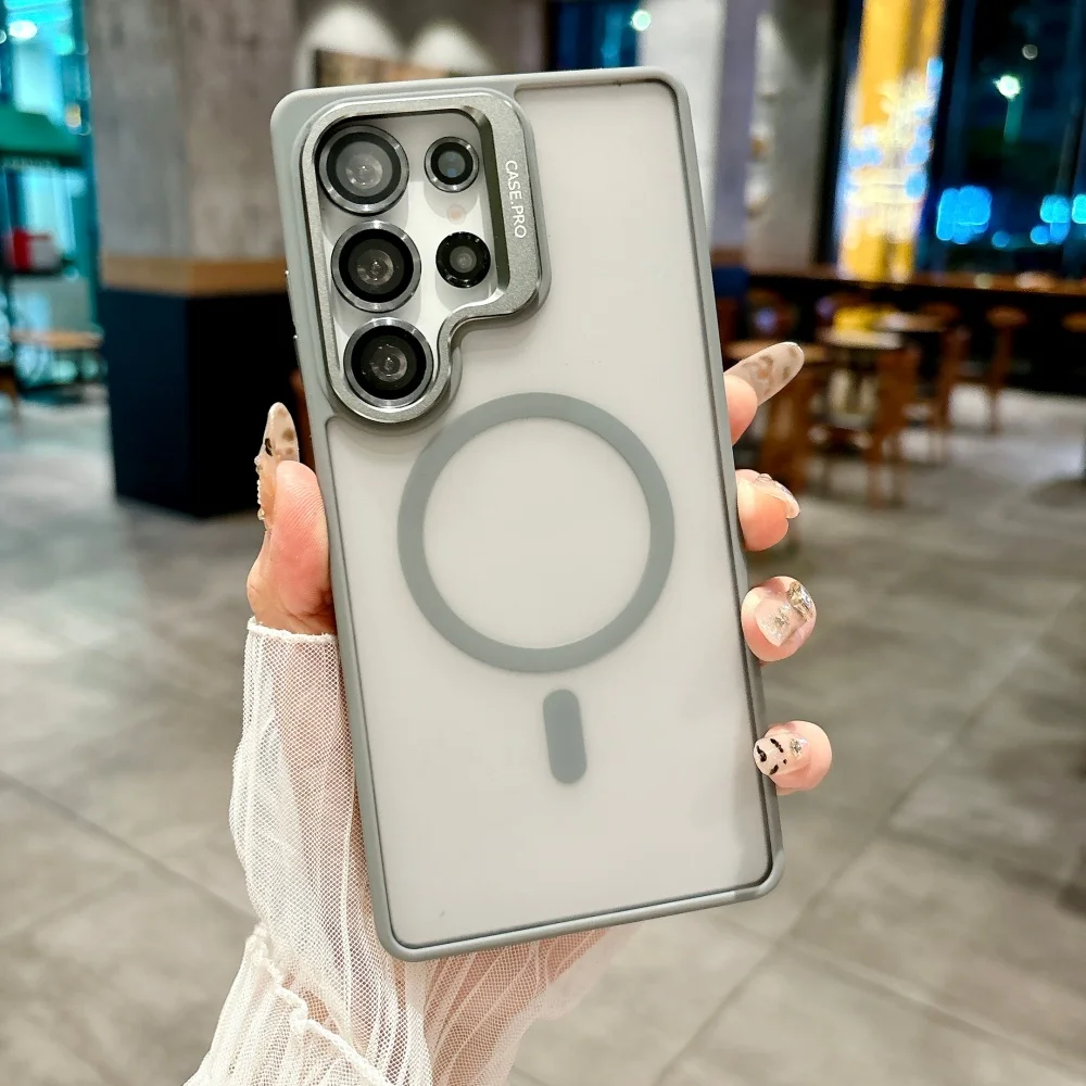 Ultra Flip-Up Lens Holder Phone Case with Magnetic Cover and Glass Lens Film