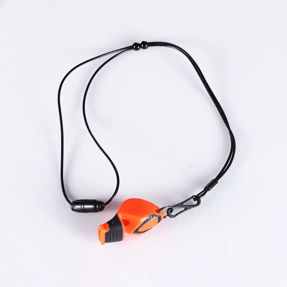Multipurpose Whistle Lanyard Black PVC Key Hanging Rope