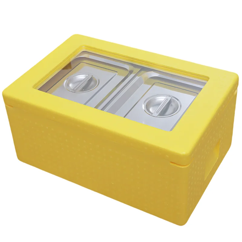 Outdoor Refrigerated Commercial for Tiramisu Cake Special 32L Transparent box cover Layered Stacking EPP Food Grade Cold Storag
