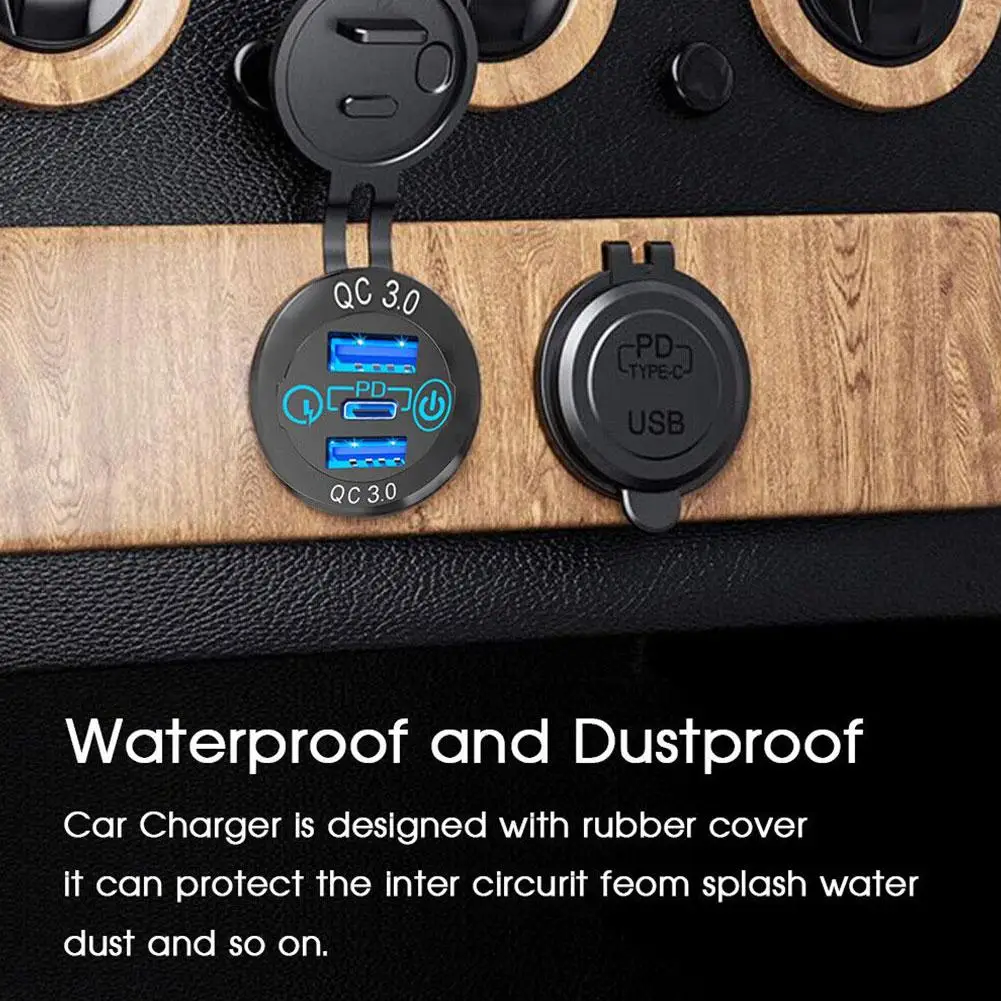 Ʈ ˷̴ ݼ USB-C    , PD3.0  QC3.0 Ʈ 2 , ġ  ڵ , 12V, 24V, 60W