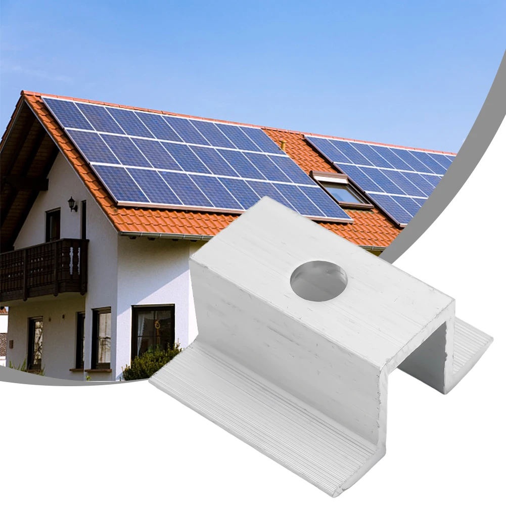 Solar Panel Clamps 10Pcs 25-50MM Solar Middle Clamp PV For Frame