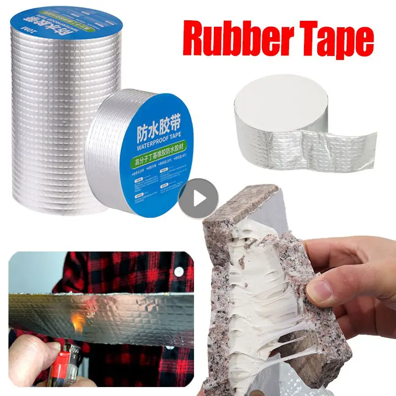 Nastro Impermeabile Foglio Di Alluminio Nastro In Gomma Butilica Tubi Pareti Adesivo Per Perdite Resistenza Alle Alte Temperature Nastro Autoadesivo F