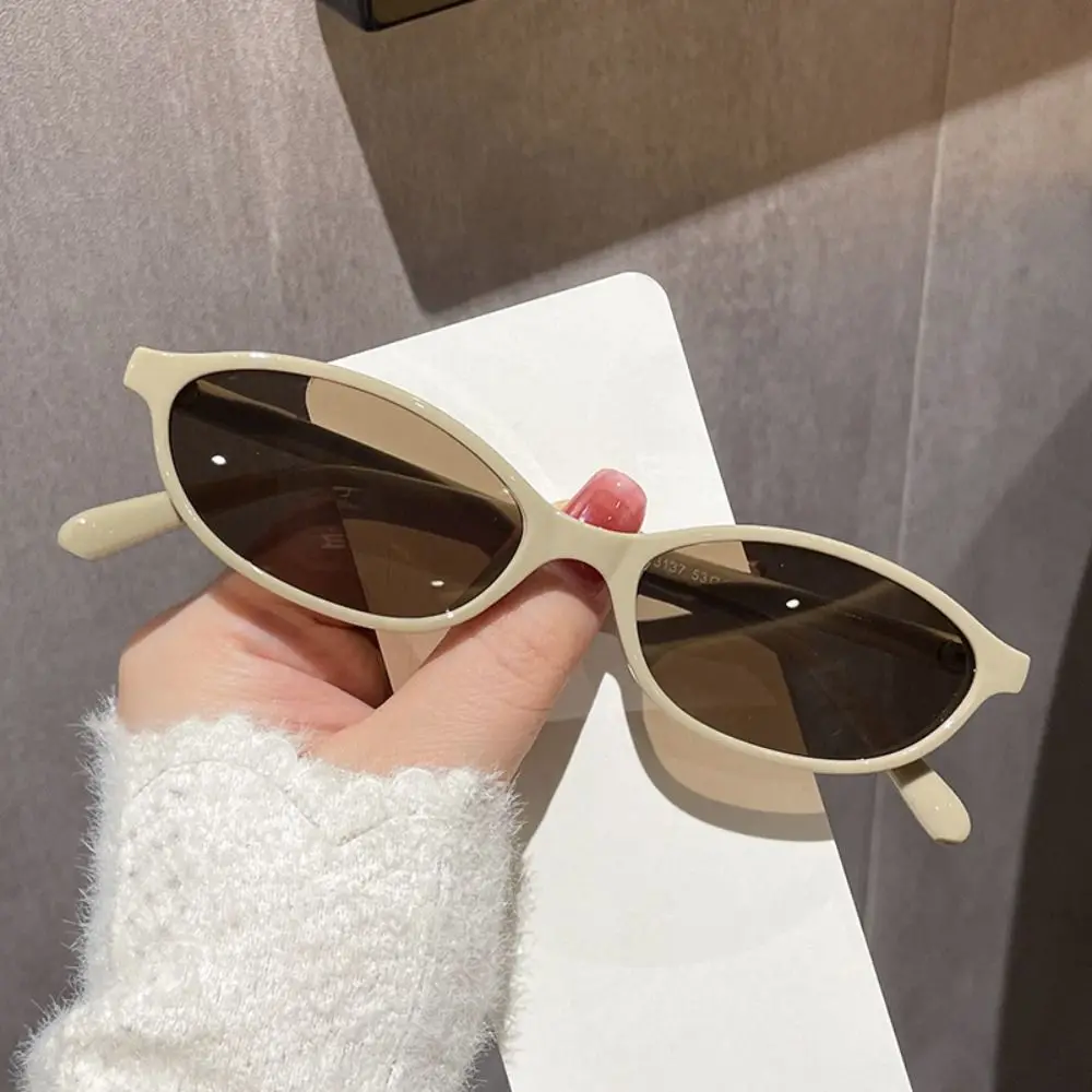 UV Protective Retro Sunglasses Oval Frame Street Decoration Outdoor Sunglasses Black Shades Photos Accessories Driving Glasses 3