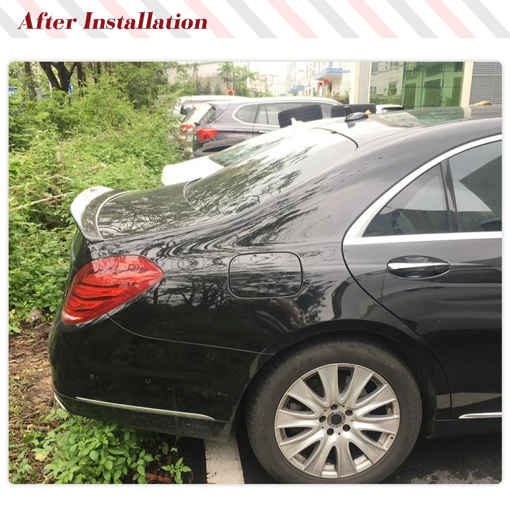 탄소 섬유 트렁크 립 리어 스포일러, 메르세데스 벤츠 S 클래스 W222 S400 S450 S500 S550 S560 S600 S63 S65 AMG 세단 2014-2020