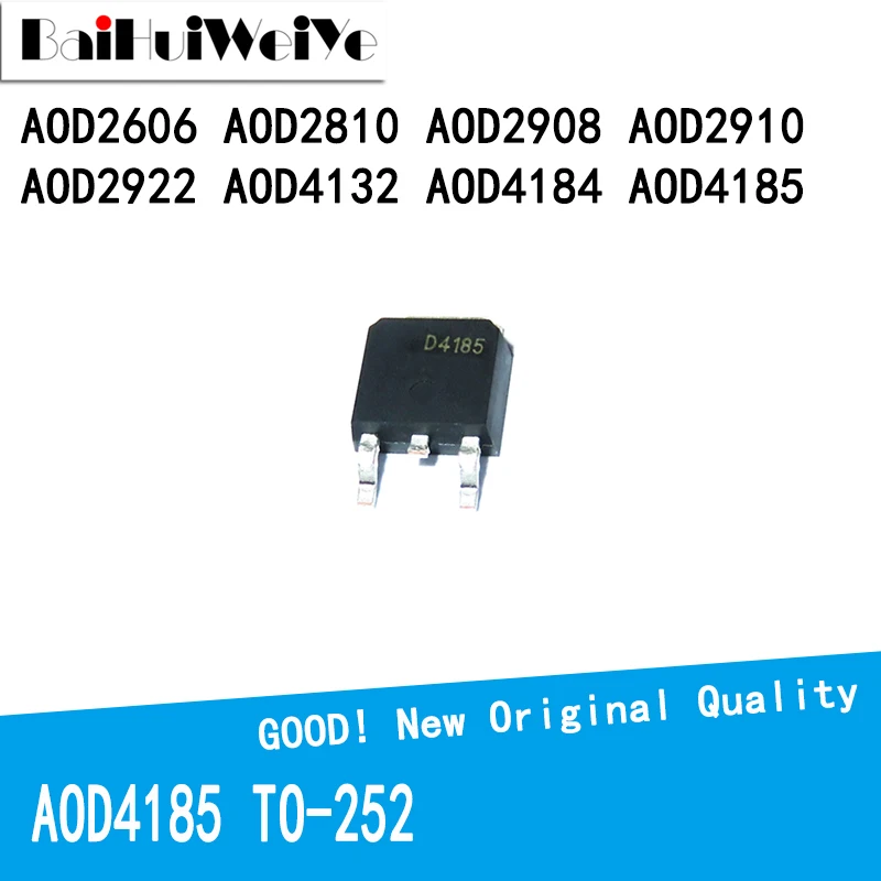 

10PCS/LOT AOD2606 AOD2810 AOD2908 AOD2910 AOD2922 AOD4132 AOD4184 AOD4185 TO-252 New Good Quality Chipset